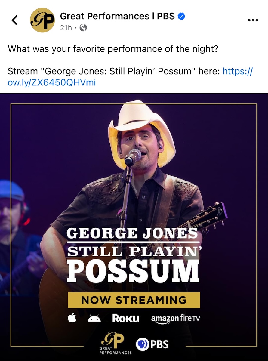Great Performances PBS post